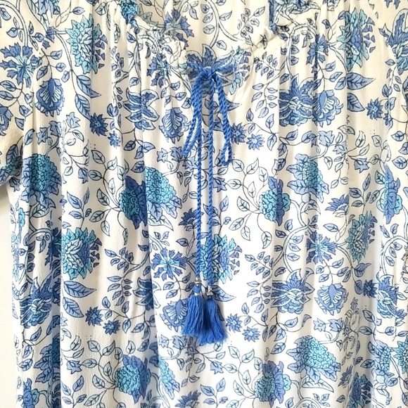 J.Jill Top XS Blue and White - Picture 4 of 7